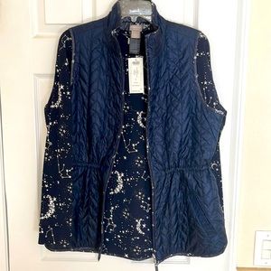 Chico’s Navy Blue Vest Set